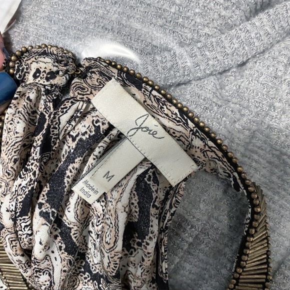 Joie Francis 100% Silk Tank Dusty Pink Sand Beaded Halter Sleeveless Blouse - Picture 6 of 6